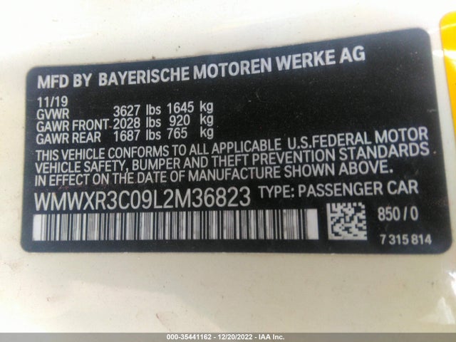 2020 Mini Cooper, VIN: WMWXR3C09L2M36823