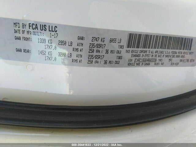 2017 Chrysler Pacifica, VIN: 2C4RC1BG6HR665338