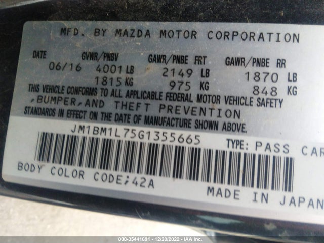 Mazda Mazda3 I Touring 2016 JM1BM1L75G1355665 Image 10