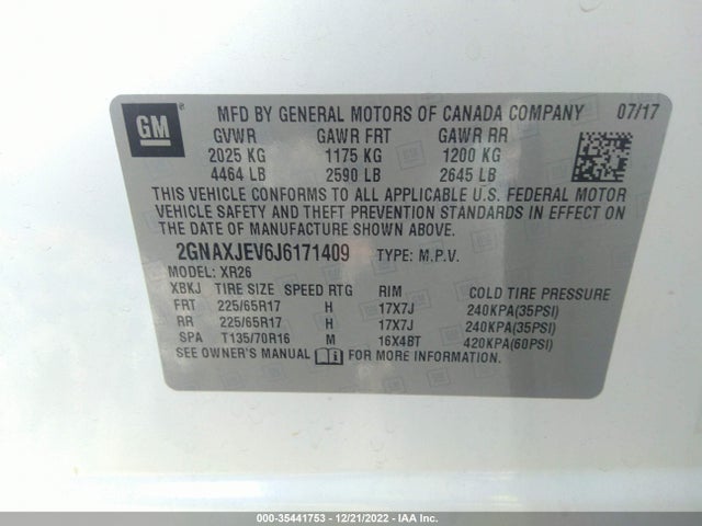 Chevrolet EQUINOX LT 2018 2GNAXJEV6J6171409 Image 11