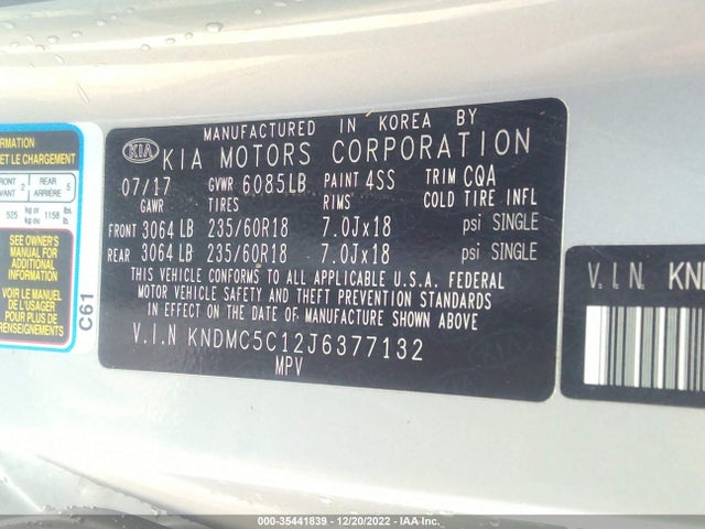 2018 Kia Sedona, VIN: KNDMC5C12J6377132