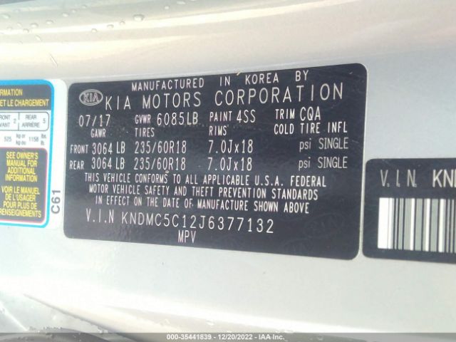 KNDMC5C12J6377132 KIA Sedona Sx
