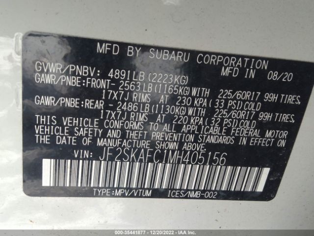 JF2SKAFC1MH405156 Subaru Forester Premium