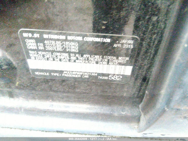 2015 Mitsubishi Lancer, VIN: JA32U8FW3FU021304