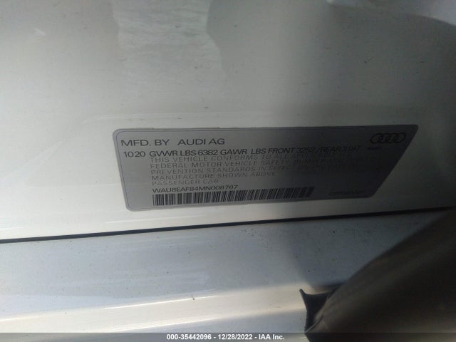 2021 Audi A8, VIN: WAU8EAF84MN006767