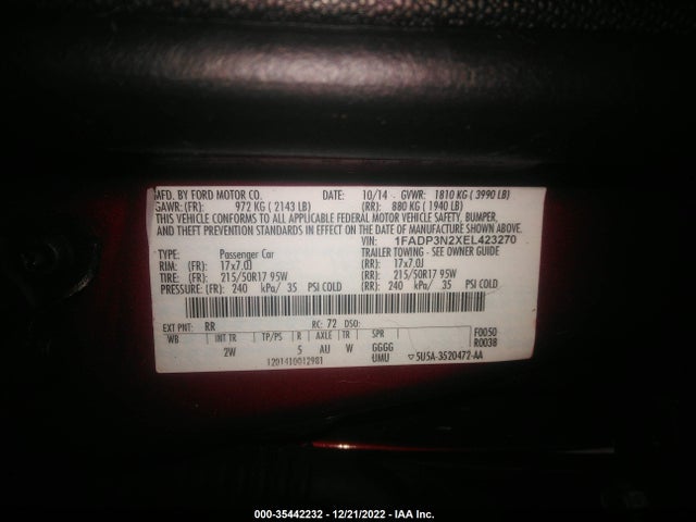Ford Focus Titanium 2014 1FADP3N2XEL423270 Image 10
