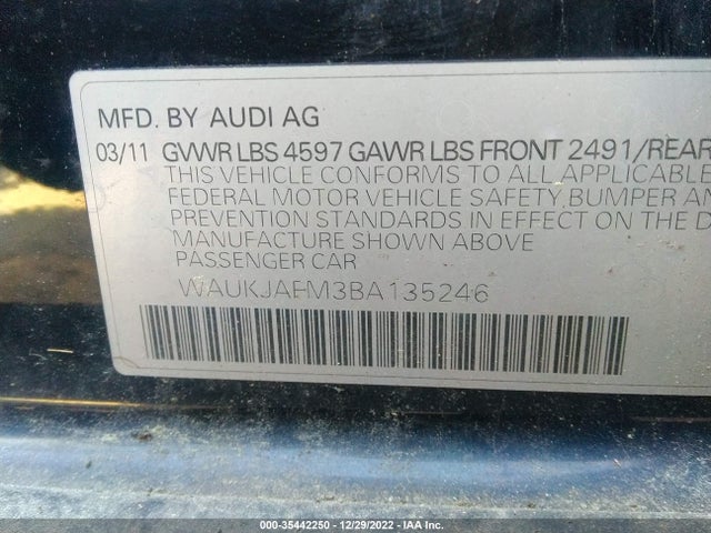 WAUKJAFM3BA135246 Audi A3 2.0 Tdi Premium Plus