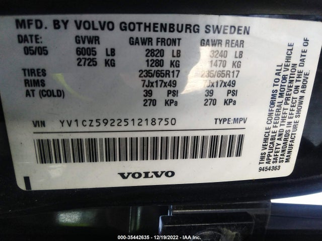 Volvo XC90 2005 YV1CZ592251218750 Image 9