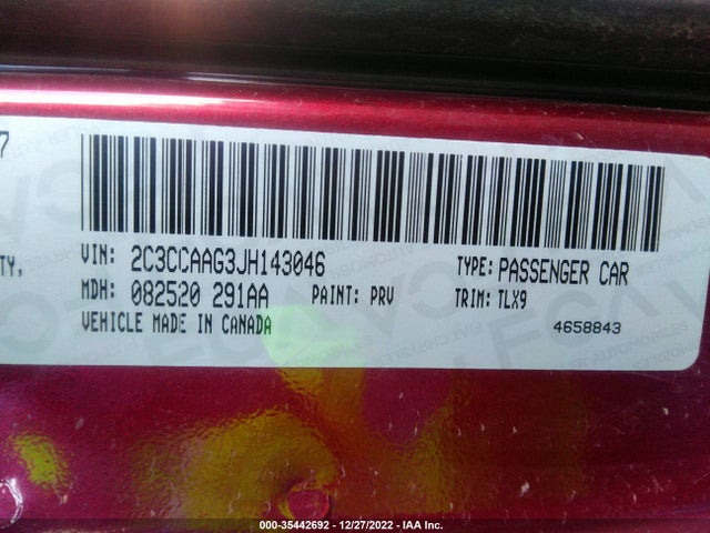 2018 Chrysler 300, VIN: 2C3CCAAG3JH143046