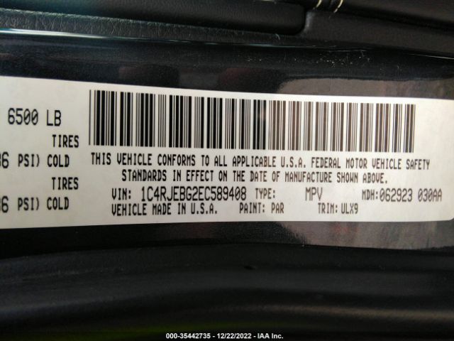 1C4RJEBG2EC589408 Jeep Grand Cherokee Limited