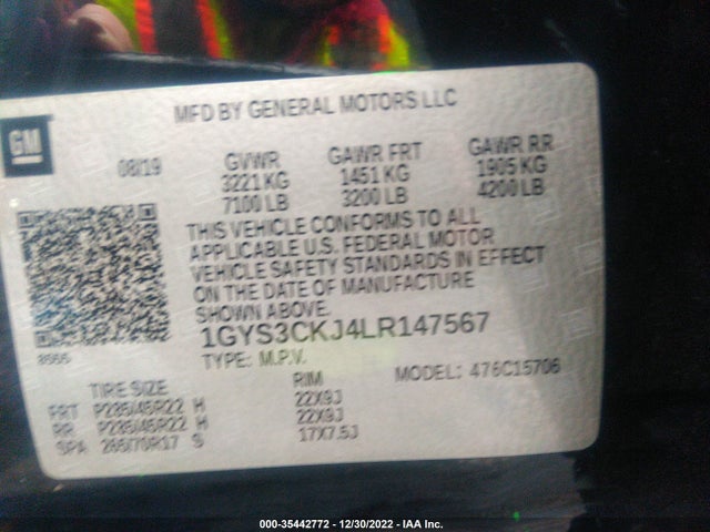 2020 Cadillac Escalade, VIN: 1GYS3CKJ4LR147567