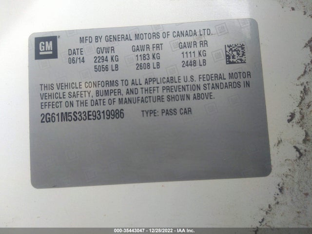 2014 Cadillac XTS, VIN: 2G61M5S33E9319986
