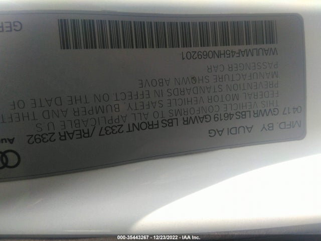WAULMAF45HN069201 Audi A4 Ultra Premium Plus