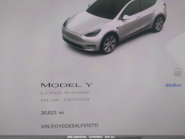 2020 Tesla Model Y, VIN: 5YJYGDEE4LF010711
