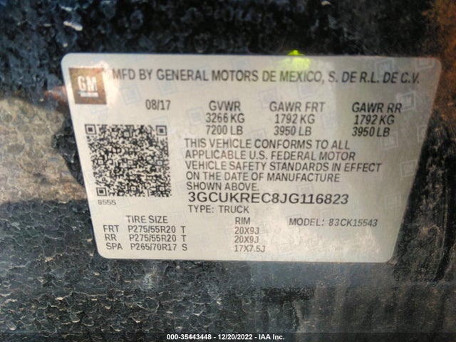 Chevrolet Silverado 1500 Lt 2018 3GCUKREC8JG116823 Image 11