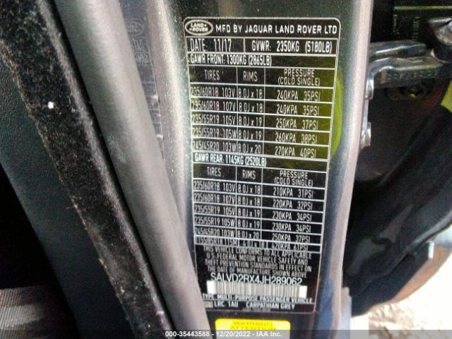 SALVD2RX4JH289062 Land Rover Range Rover Evoque Hse Dynamic
