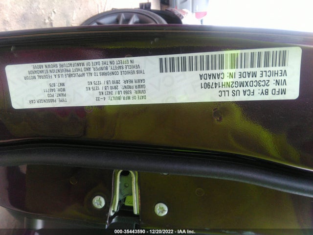 Dodge CHARGER GT 2022 2C3CDXMG2NH147901 Image 9