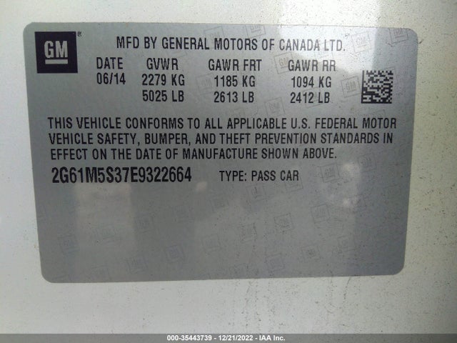 Cadillac XTS LUXURY 2014 2G61M5S37E9322664 Image 9