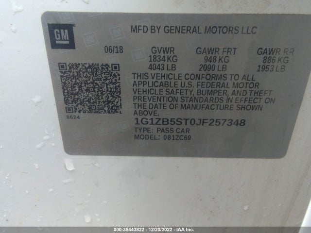 Chevrolet MALIBU LS 2018 1G1ZB5ST0JF257348 Image 11