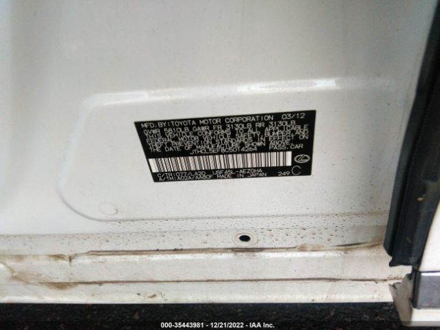 2012 LEXUS LS 460 JTHCL5EF8C5014264 Photo 8