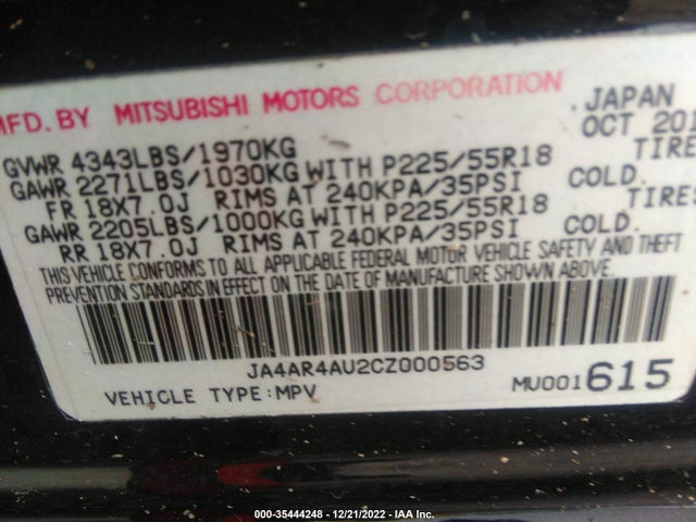 Mitsubishi Outlander Sport Se 2012 JA4AR4AU2CZ000563 Image 9