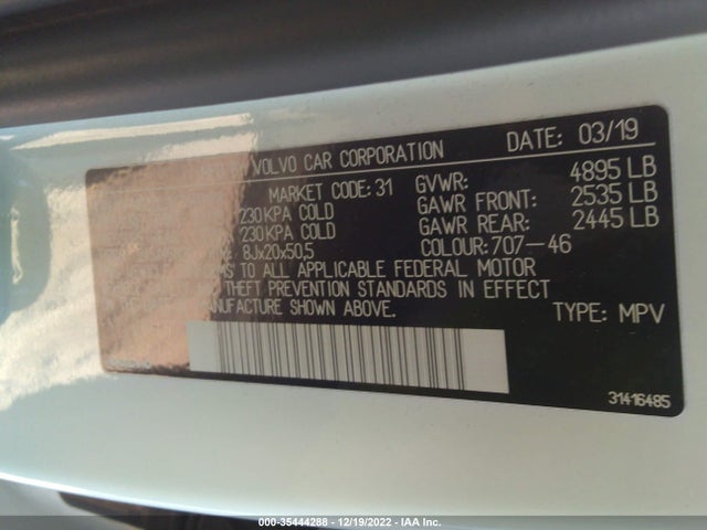 2019 Volvo XC40, VIN: YV4162UL1K2148178