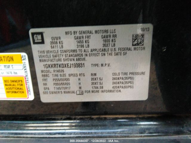 1GKKRTKDXEJ193831 GMC Acadia Denali