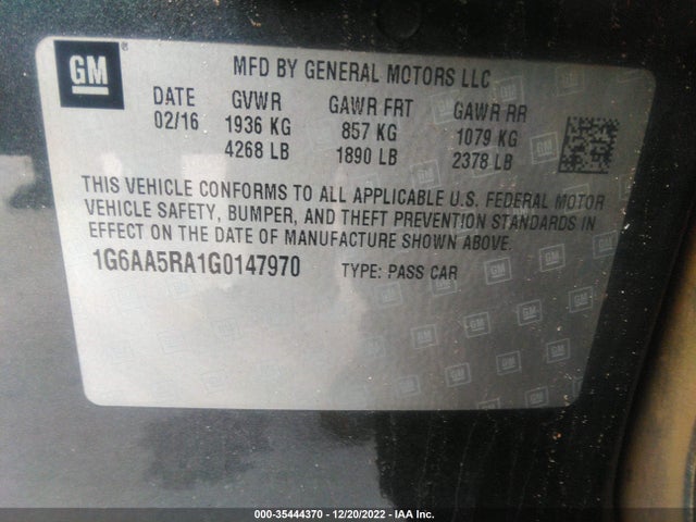 Cadillac ATS SEDAN 2016 1G6AA5RA1G0147970 Image 9