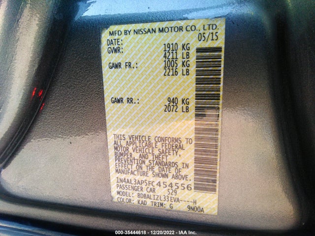 Nissan Altima 2015 1N4AL3AP5FC454556 Image 22
