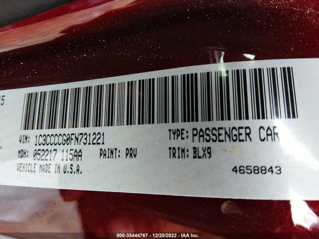 1C3CCCCG0FN731221 Chrysler 200 C
