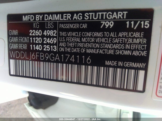 2016 Mercedes-Benz CLS-Class, VIN: WDDLJ6FB9GA174116