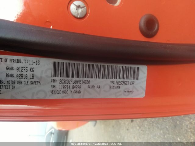 2C3CDZFJ8HH514650 Dodge Challenger R/t Scat Pack