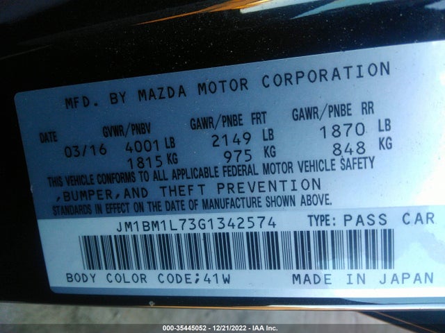 Mazda Mazda3 I Touring 2016 JM1BM1L73G1342574 Image 10