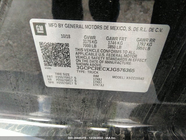 Chevrolet Silverado 1500 Lt 2018 3GCPCRECXJG576365 Image 10