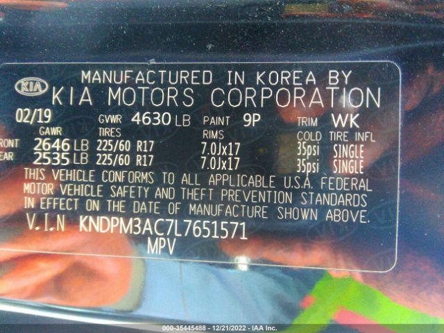 KNDPM3AC7L7651571 KIA Sportage Lx