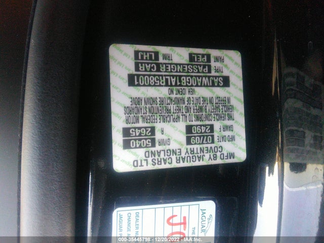 SAJWA0GB1ALR58001 Jaguar Xf Premium Luxury/portfolio