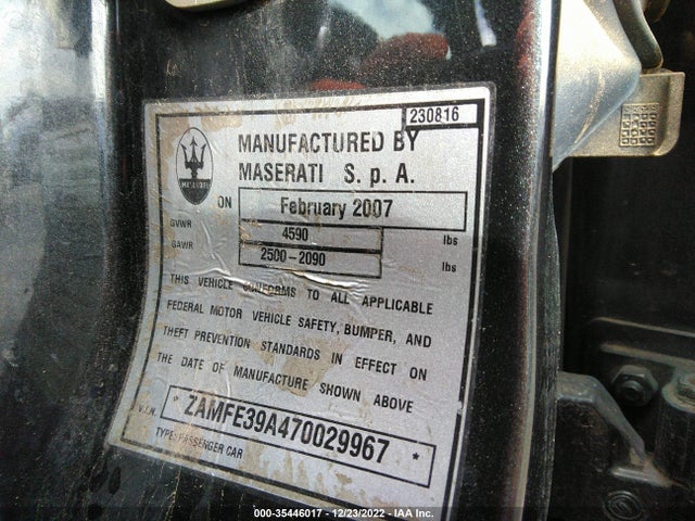 ZAMFE39A470029967 Maserati Quattroporte