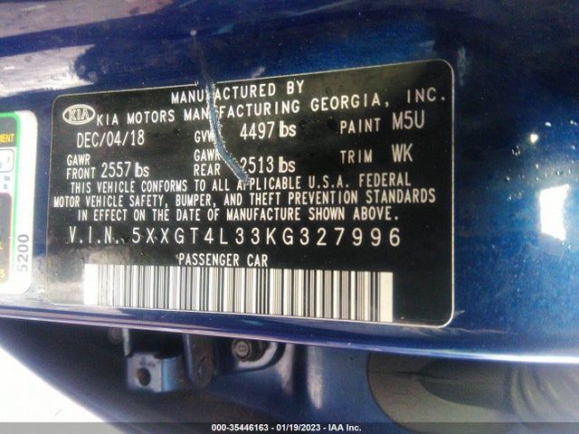 KIA Optima Lx 2019 5XXGT4L33KG327996 Image 9