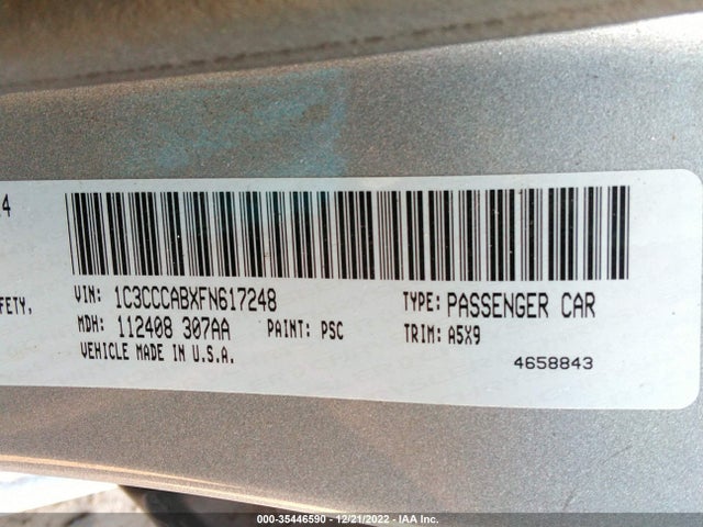 1C3CCCABXFN617248 Chrysler 200 Limited