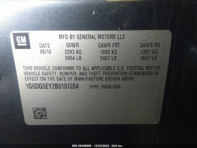 Cadillac Cts Sedan Luxury 2011 1G6DG5EY2B0101264 Image 9