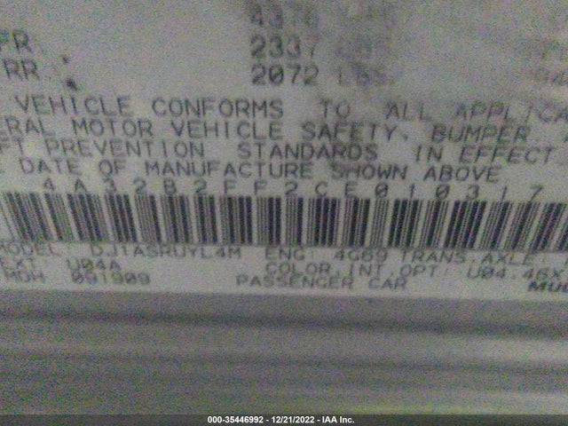 4A32B2FF2CE010317 Mitsubishi GALANT FE