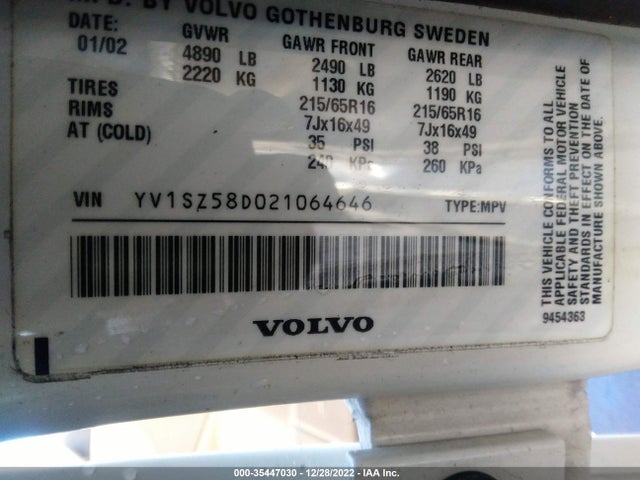 YV1SZ58D021064646 Volvo V70