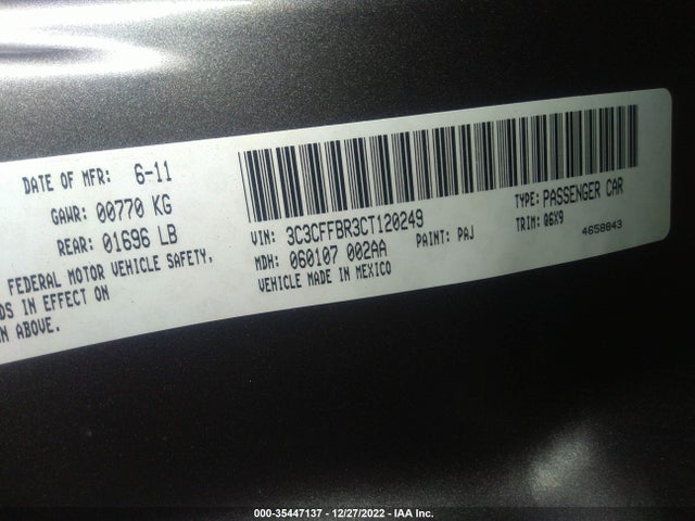 3C3CFFBR3CT120249 Fiat 500 SPORT