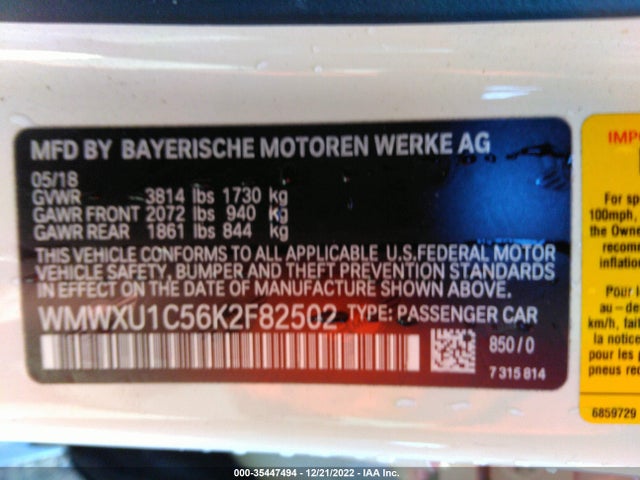 2019 Mini Hardtop, VIN: WMWXU1C56K2F82502
