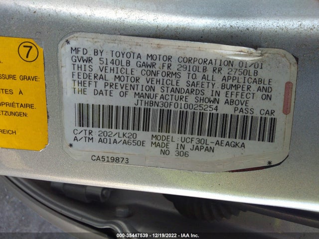 Lexus LS 430 2001 JTHBN30F010025254 Image 10