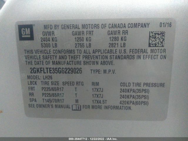 2GKFLTE35G6229026 GMC Terrain Sle