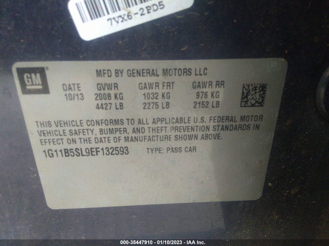 Chevrolet MALIBU LS 2014 1G11B5SL9EF132593 Image 10