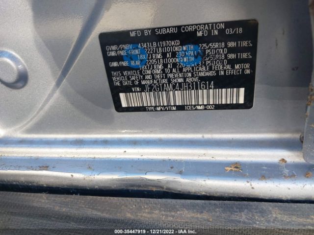 JF2GTAMC4JH311614 Subaru Crosstrek Limited