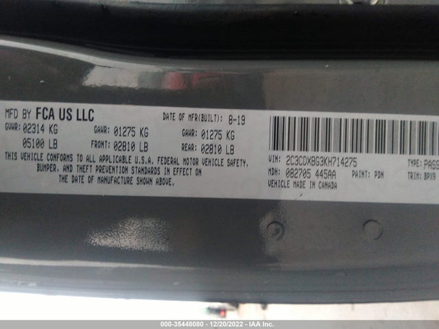 Dodge Charger Sxt 2019 2C3CDXBG3KH714275 Image 9