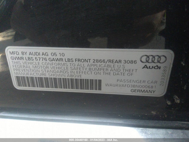 Audi A8 2011 WAUAVAFD3BN000681 Image 9